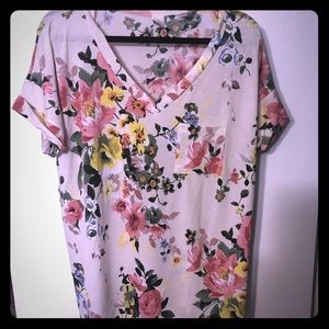 Flamingo floral boyfriend tee